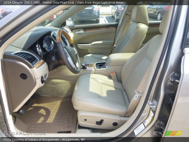Pewter Grey Pearl Coat / Dark Frost Beige/Light Frost Beige 2014 Chrysler 300 C AWD