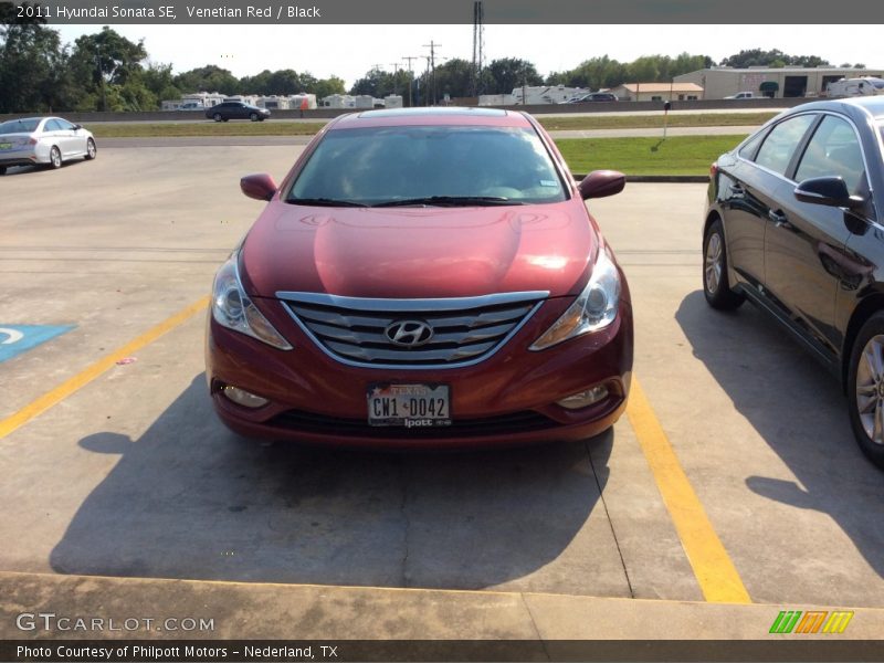 Venetian Red / Black 2011 Hyundai Sonata SE