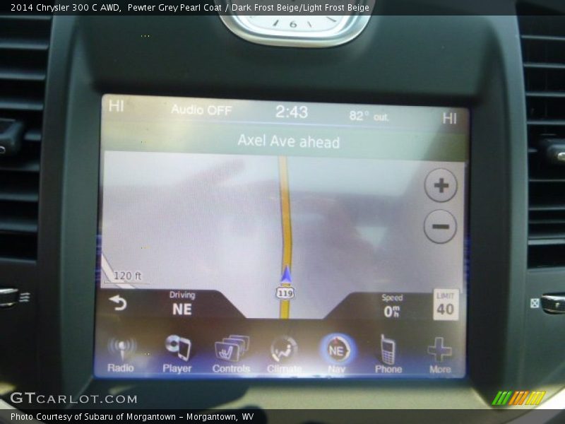 Pewter Grey Pearl Coat / Dark Frost Beige/Light Frost Beige 2014 Chrysler 300 C AWD