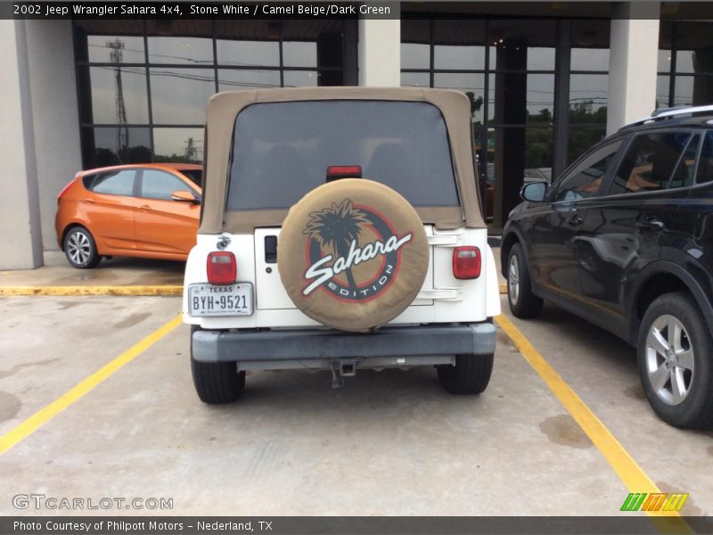 Stone White / Camel Beige/Dark Green 2002 Jeep Wrangler Sahara 4x4