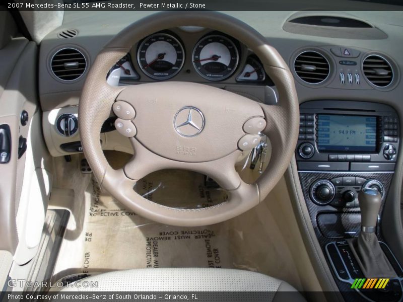 Pewter Metallic / Stone 2007 Mercedes-Benz SL 55 AMG Roadster