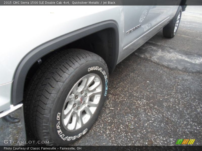 Quicksilver Metallic / Jet Black 2015 GMC Sierra 1500 SLE Double Cab 4x4