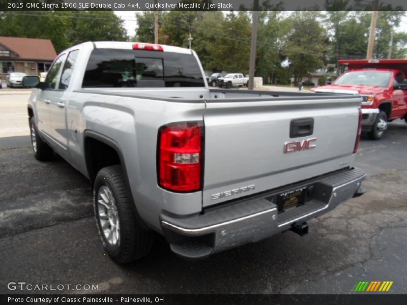 Quicksilver Metallic / Jet Black 2015 GMC Sierra 1500 SLE Double Cab 4x4