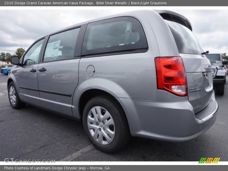 Billet Silver Metallic / Black/Light Graystone 2016 Dodge Grand Caravan American Value Package
