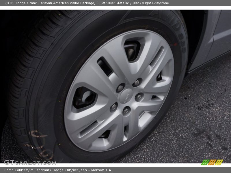 Billet Silver Metallic / Black/Light Graystone 2016 Dodge Grand Caravan American Value Package