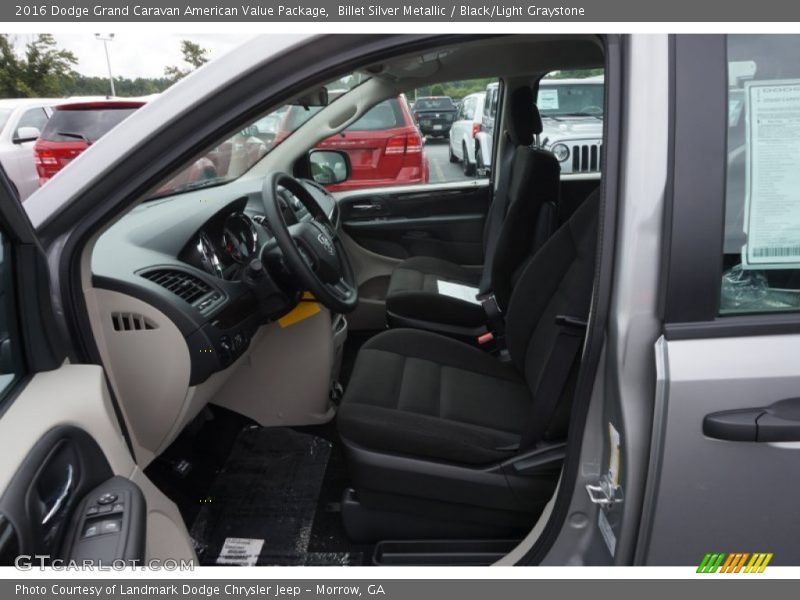 Billet Silver Metallic / Black/Light Graystone 2016 Dodge Grand Caravan American Value Package