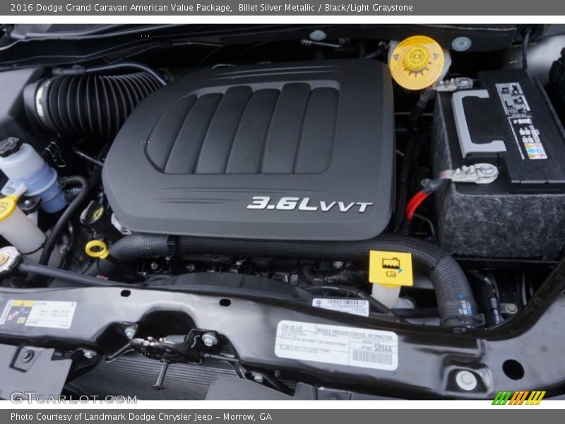 Billet Silver Metallic / Black/Light Graystone 2016 Dodge Grand Caravan American Value Package
