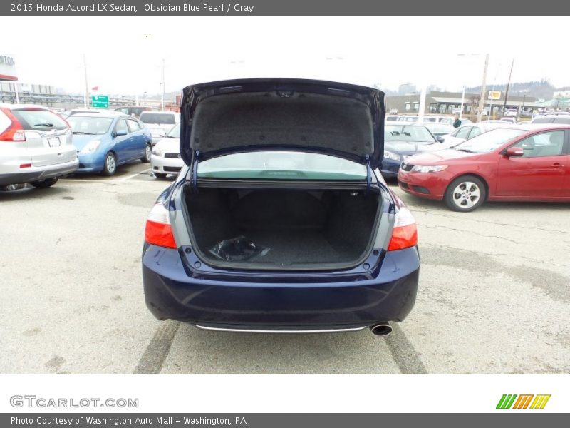 Obsidian Blue Pearl / Gray 2015 Honda Accord LX Sedan