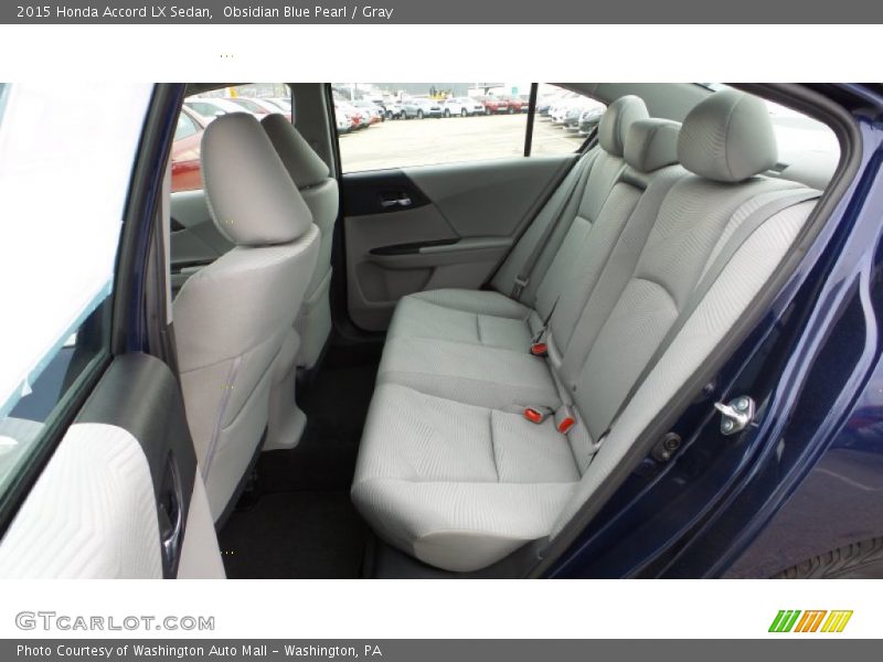 Obsidian Blue Pearl / Gray 2015 Honda Accord LX Sedan