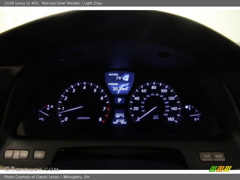 Mercury Silver Metallic / Light Gray 2008 Lexus LS 460