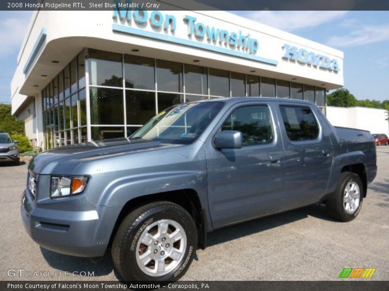 Steel Blue Metallic / Gray 2008 Honda Ridgeline RTL
