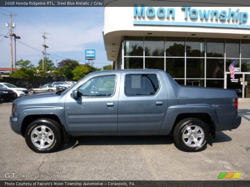 Steel Blue Metallic / Gray 2008 Honda Ridgeline RTL