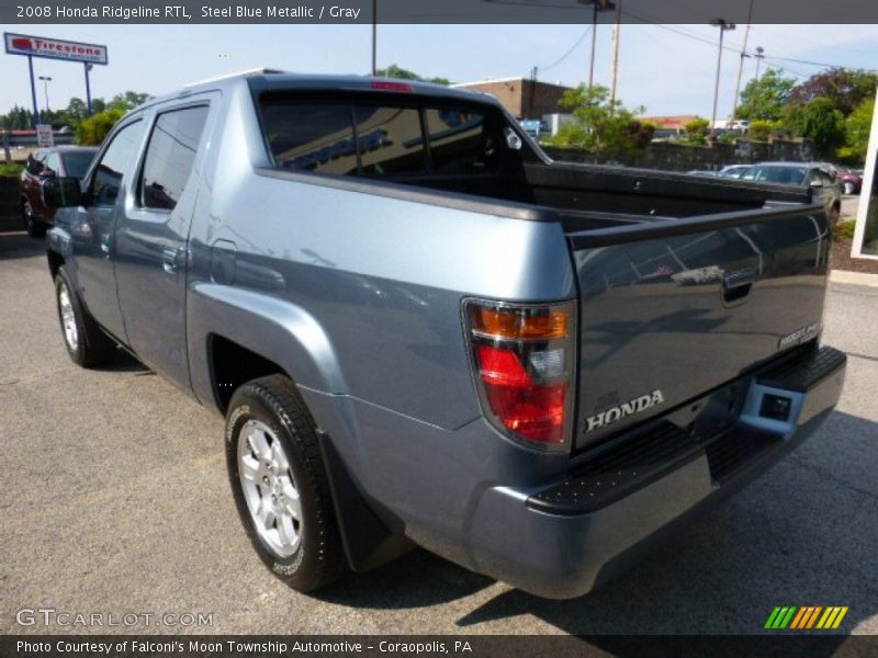 Steel Blue Metallic / Gray 2008 Honda Ridgeline RTL