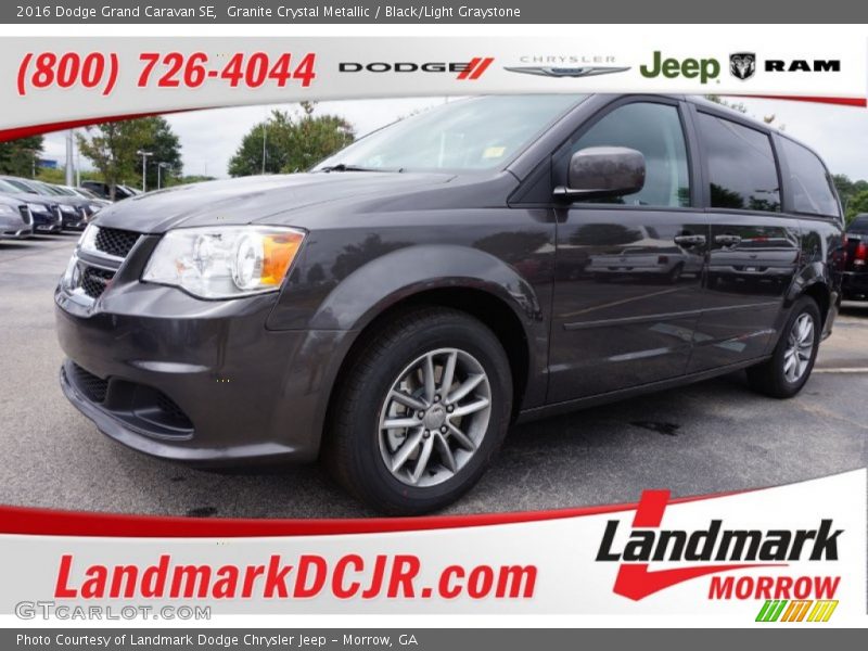 Granite Crystal Metallic / Black/Light Graystone 2016 Dodge Grand Caravan SE
