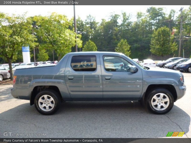 Steel Blue Metallic / Gray 2008 Honda Ridgeline RTL