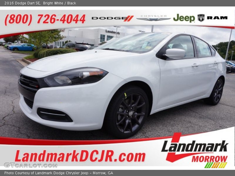 Bright White / Black 2016 Dodge Dart SE