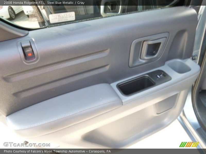 Steel Blue Metallic / Gray 2008 Honda Ridgeline RTL