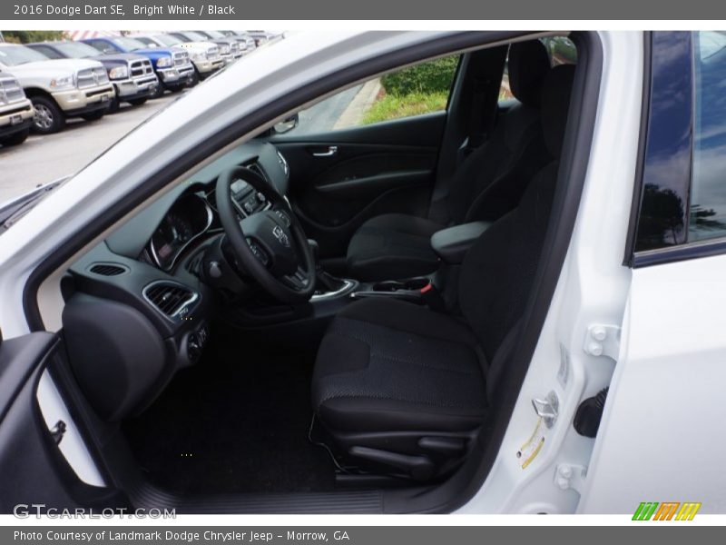 Bright White / Black 2016 Dodge Dart SE