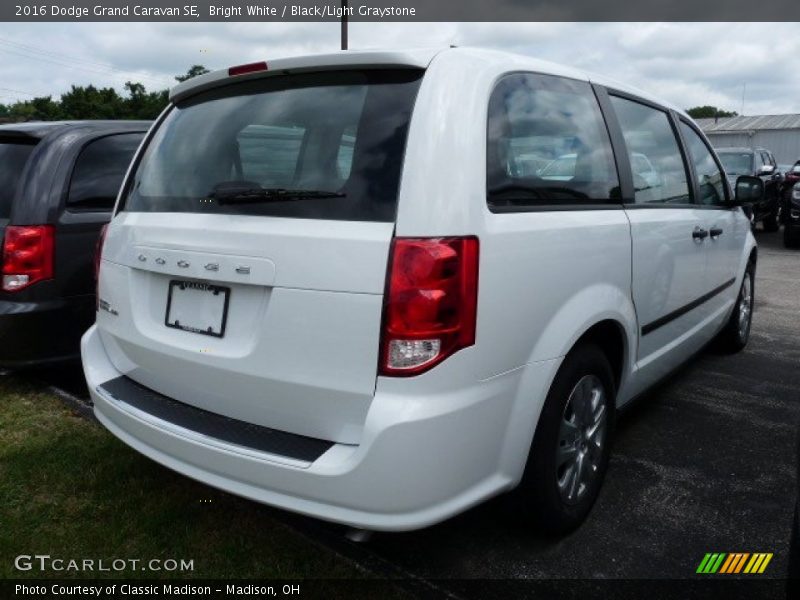 Bright White / Black/Light Graystone 2016 Dodge Grand Caravan SE