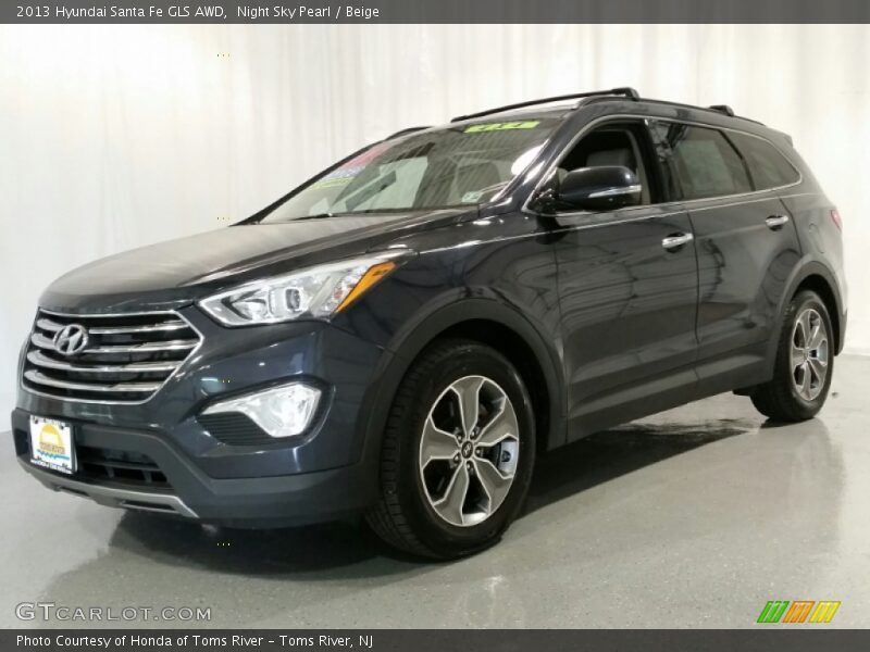 Night Sky Pearl / Beige 2013 Hyundai Santa Fe GLS AWD