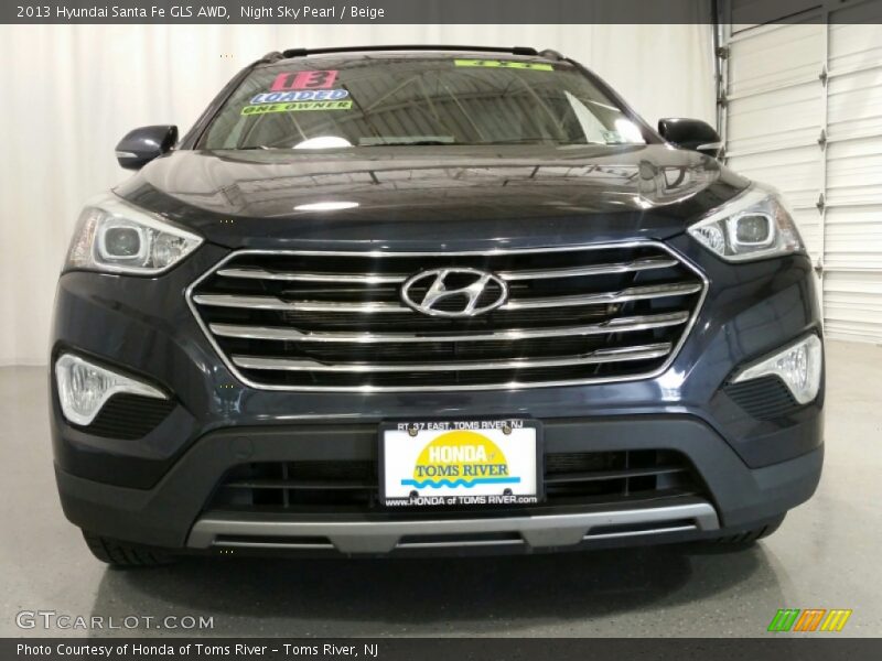 Night Sky Pearl / Beige 2013 Hyundai Santa Fe GLS AWD