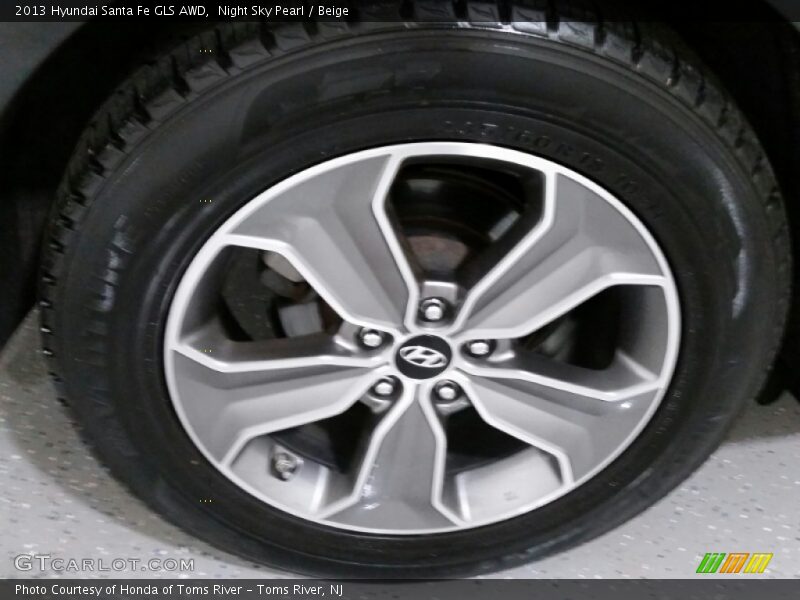 Night Sky Pearl / Beige 2013 Hyundai Santa Fe GLS AWD