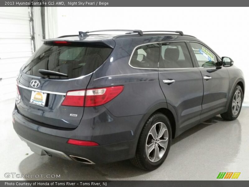 Night Sky Pearl / Beige 2013 Hyundai Santa Fe GLS AWD