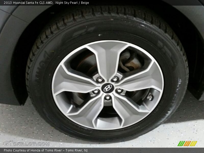 Night Sky Pearl / Beige 2013 Hyundai Santa Fe GLS AWD