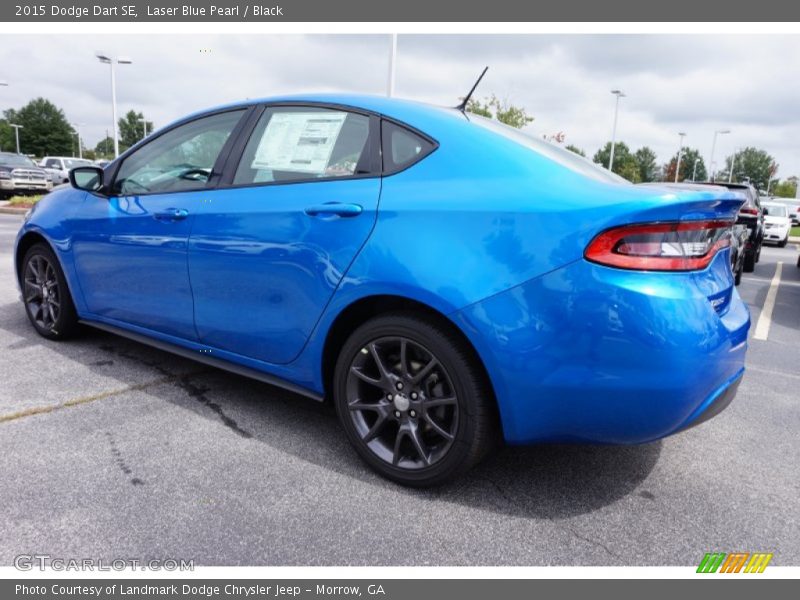 Laser Blue Pearl / Black 2015 Dodge Dart SE