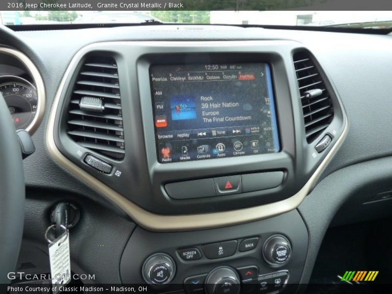 Granite Crystal Metallic / Black 2016 Jeep Cherokee Latitude
