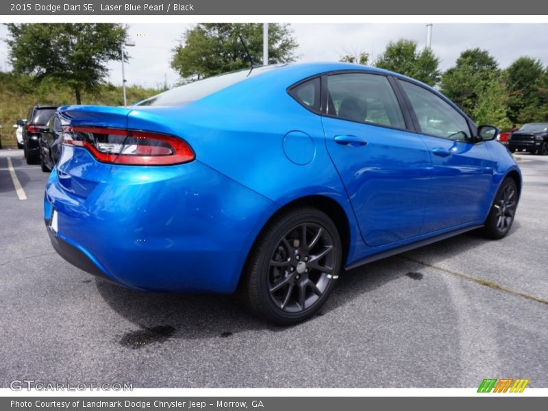 Laser Blue Pearl / Black 2015 Dodge Dart SE