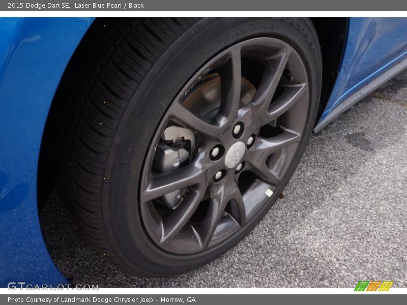 Laser Blue Pearl / Black 2015 Dodge Dart SE