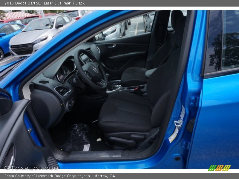 Laser Blue Pearl / Black 2015 Dodge Dart SE
