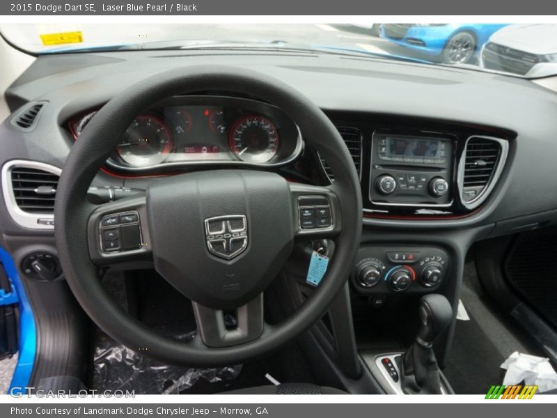 Laser Blue Pearl / Black 2015 Dodge Dart SE