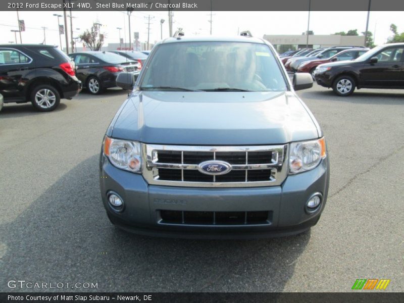 Steel Blue Metallic / Charcoal Black 2012 Ford Escape XLT 4WD