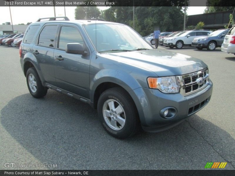 Steel Blue Metallic / Charcoal Black 2012 Ford Escape XLT 4WD