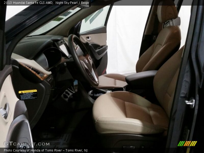 Night Sky Pearl / Beige 2013 Hyundai Santa Fe GLS AWD