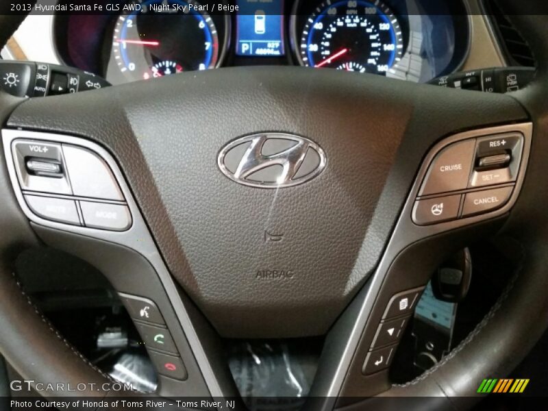 Night Sky Pearl / Beige 2013 Hyundai Santa Fe GLS AWD