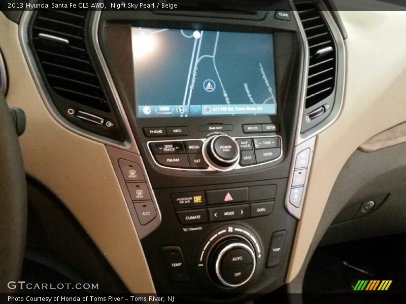 Night Sky Pearl / Beige 2013 Hyundai Santa Fe GLS AWD