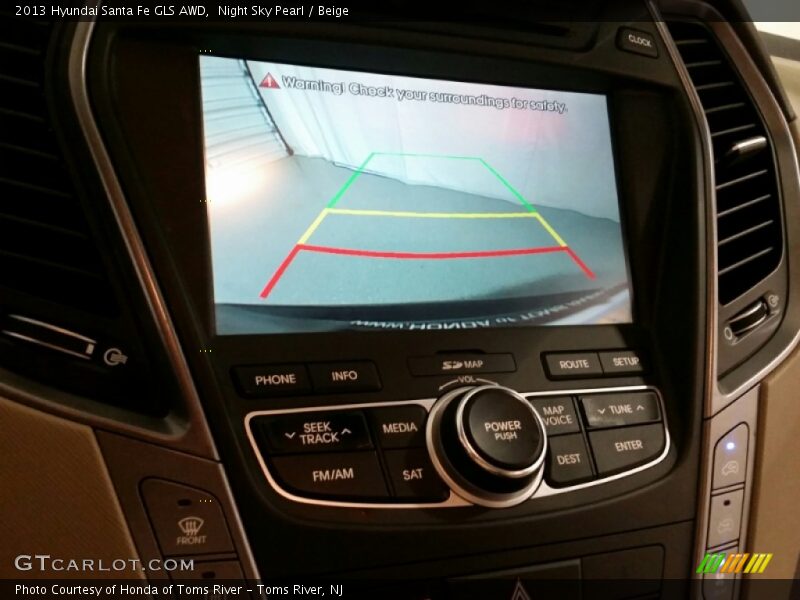 Night Sky Pearl / Beige 2013 Hyundai Santa Fe GLS AWD