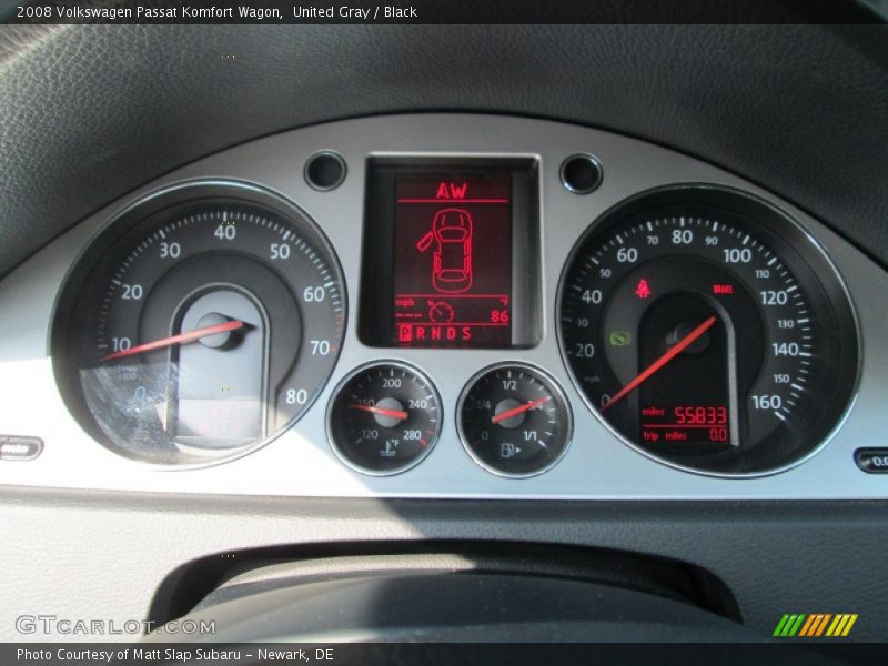 United Gray / Black 2008 Volkswagen Passat Komfort Wagon