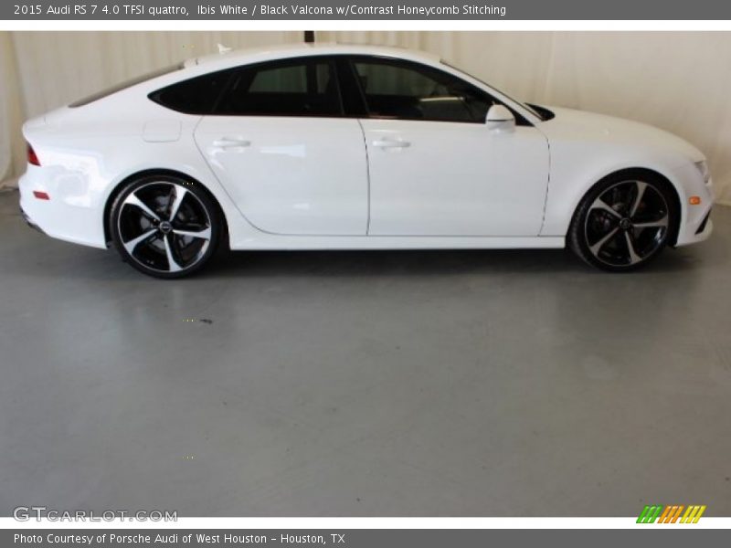 Ibis White / Black Valcona w/Contrast Honeycomb Stitching 2015 Audi RS 7 4.0 TFSI quattro