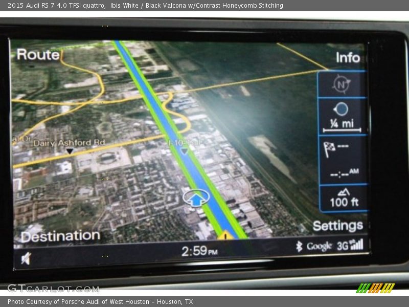 Navigation of 2015 RS 7 4.0 TFSI quattro