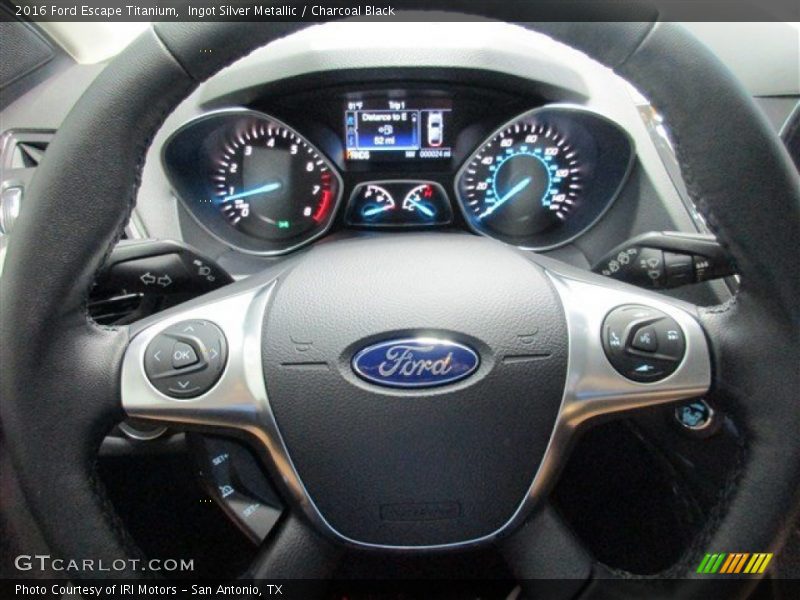 Ingot Silver Metallic / Charcoal Black 2016 Ford Escape Titanium