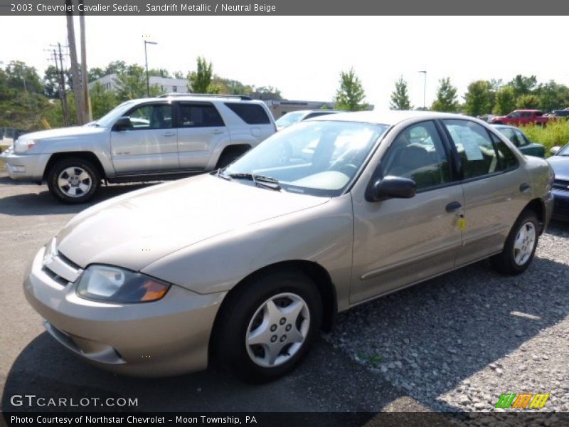 Sandrift Metallic / Neutral Beige 2003 Chevrolet Cavalier Sedan