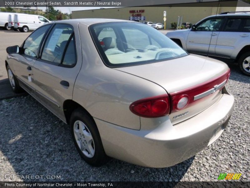 Sandrift Metallic / Neutral Beige 2003 Chevrolet Cavalier Sedan