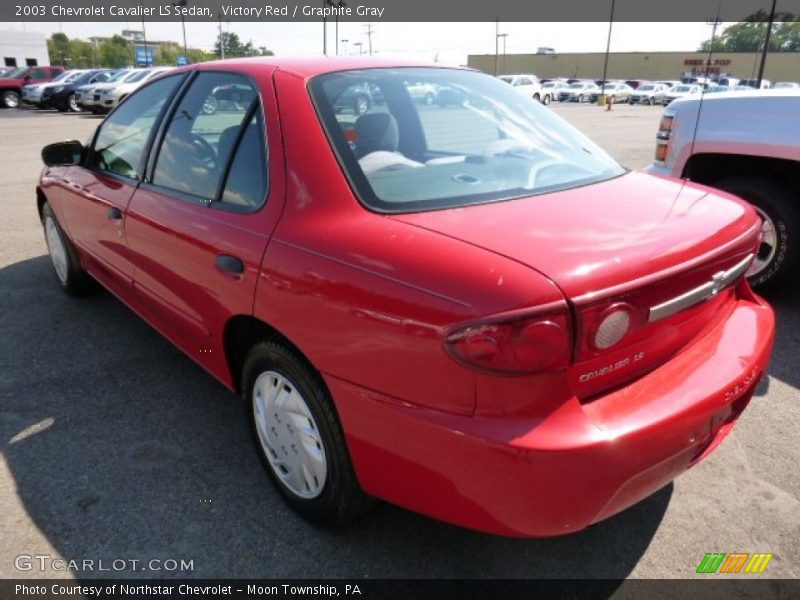 Victory Red / Graphite Gray 2003 Chevrolet Cavalier LS Sedan