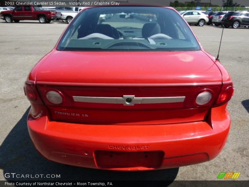 Victory Red / Graphite Gray 2003 Chevrolet Cavalier LS Sedan