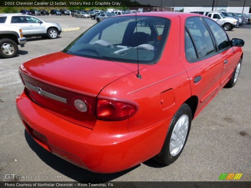 Victory Red / Graphite Gray 2003 Chevrolet Cavalier LS Sedan