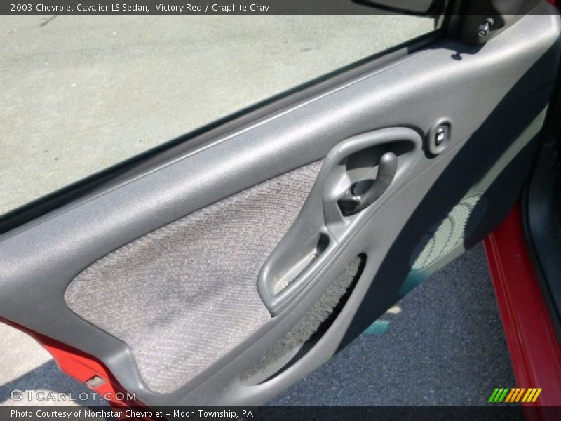 Victory Red / Graphite Gray 2003 Chevrolet Cavalier LS Sedan
